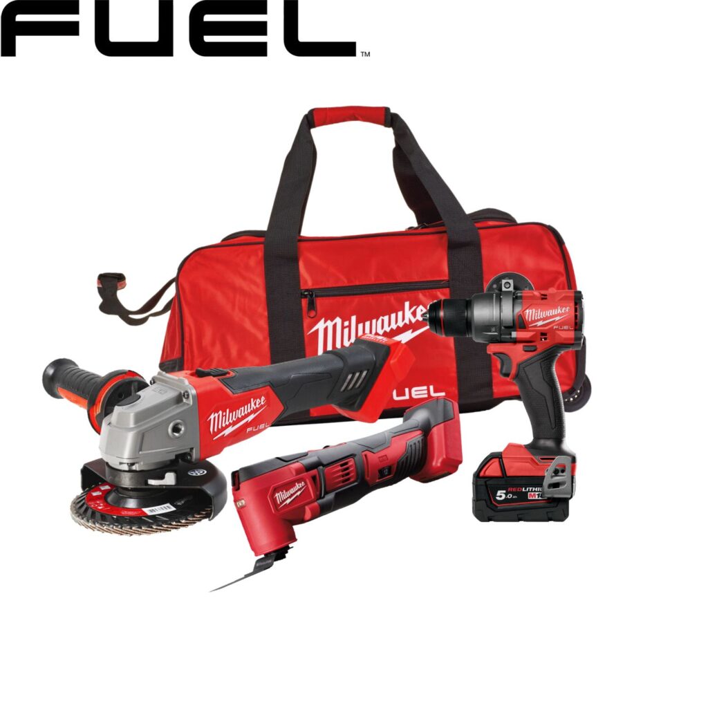 Milwaukee M18FPP3Z 18V FUEL 3pce Kit C W 2 X 5 0Ah Batts Protrade