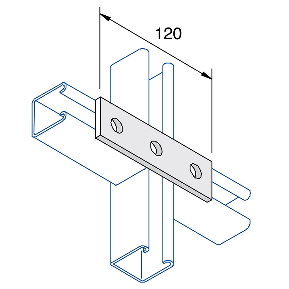 Support channel. Fitting,Flat Plate,Unistrut,p1036-SS,6mm. Юнистрат для крепления кабельных лотков. Профиль Unistrut. Кронштейн у4.