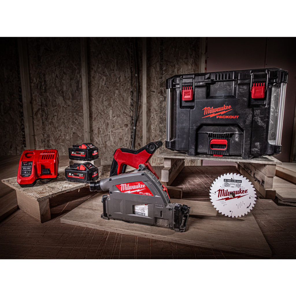 Milwaukee M18fps55 18v Plunge Saw 2 X 55ah Batts And Rail Kit Protrade