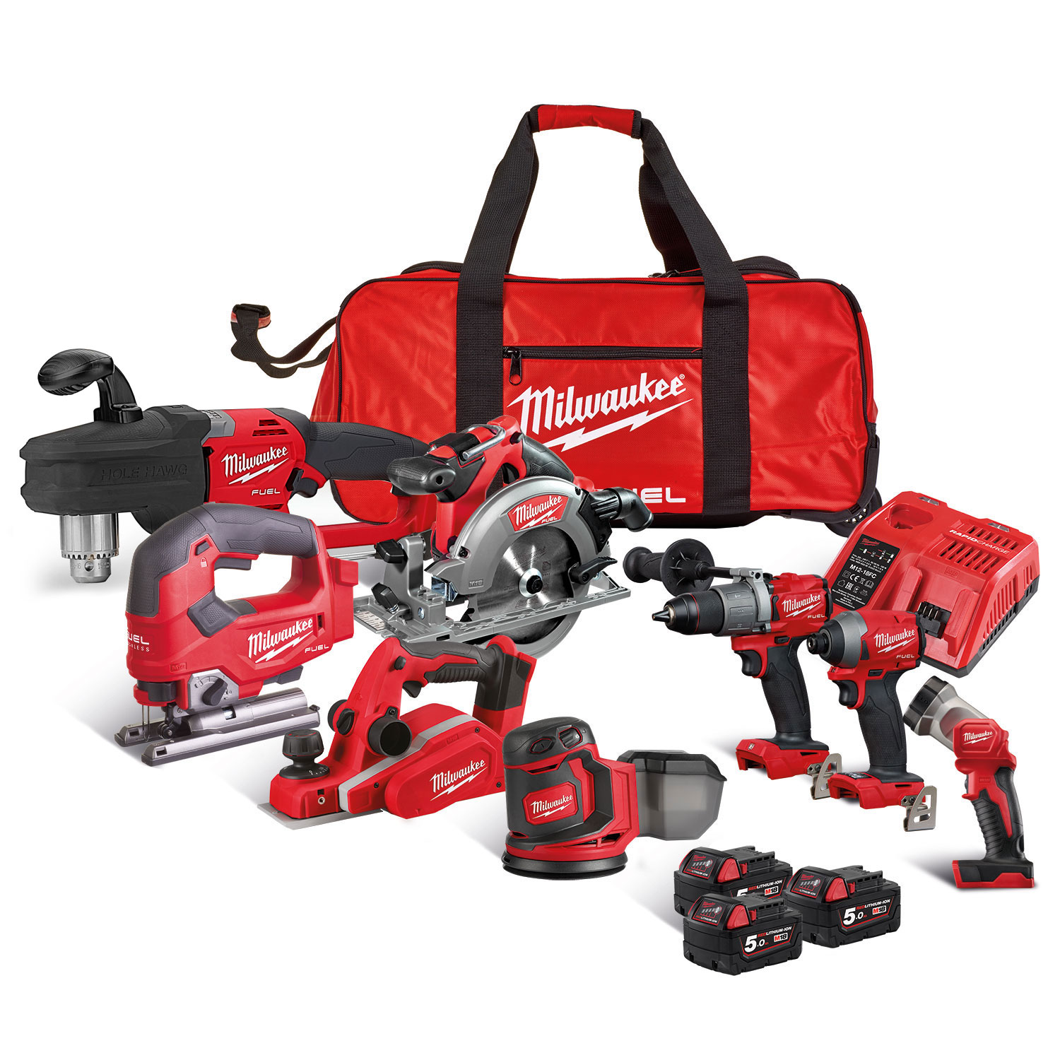 Milwaukee M18fpp8a 18v Fuel 8pce Kit C W 3 X 5 0ah Batts Protrade