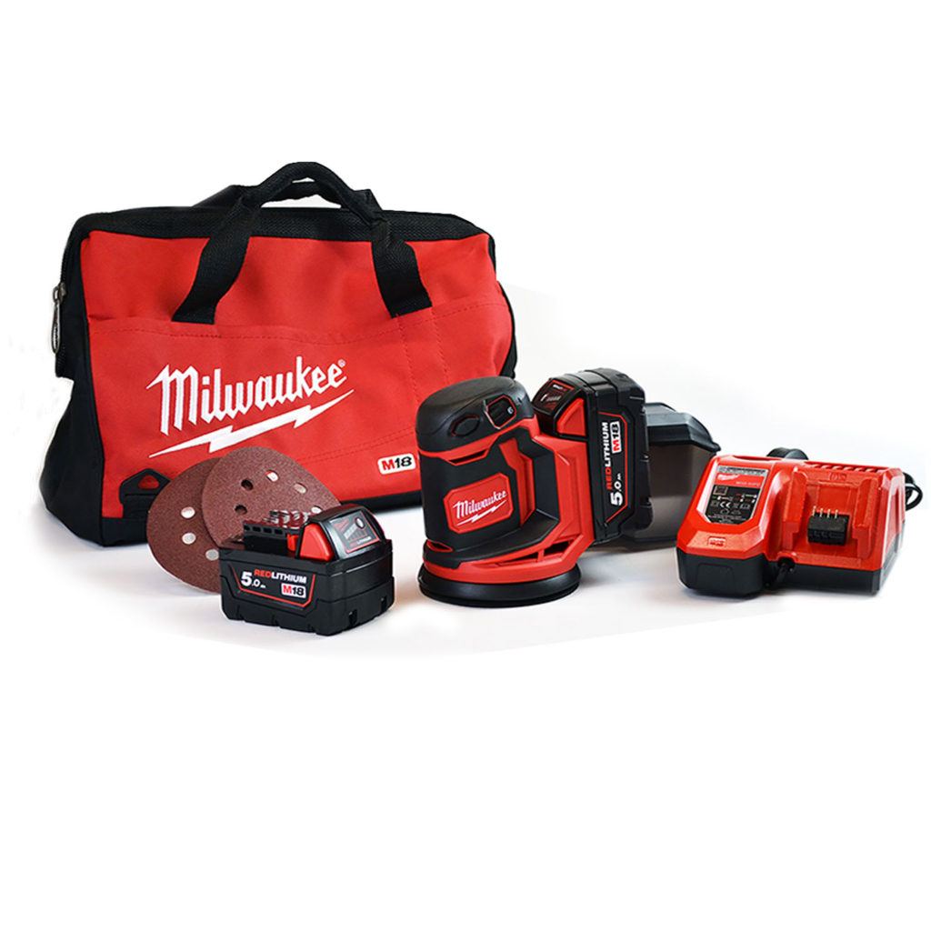 Milwaukee M18BOS125 18V 125mm Random Orbital Sander Kit - Protrade