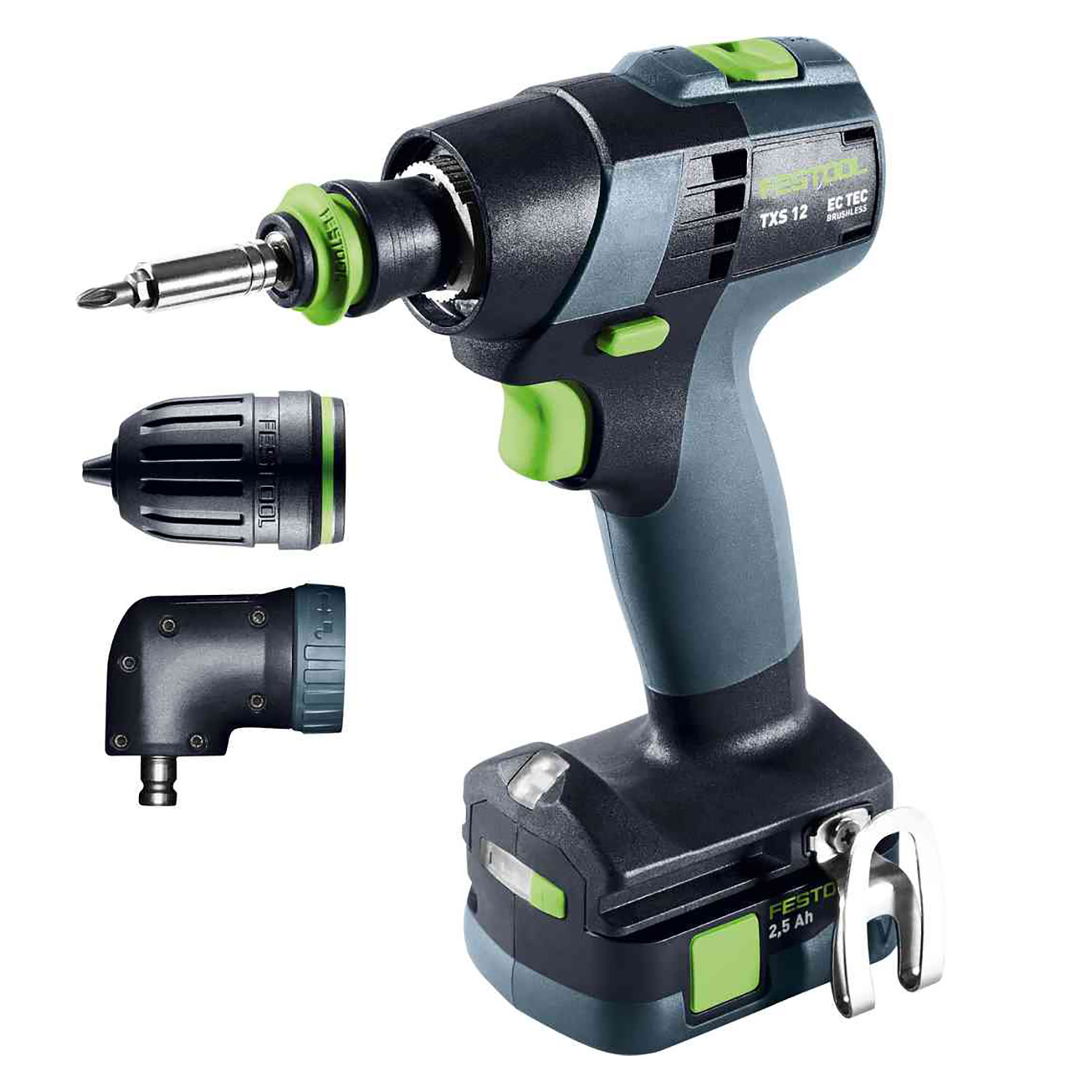 Festool TXS12 12V Drill/Driver Set c/w 2 x 2.5Ah Batts - Protrade