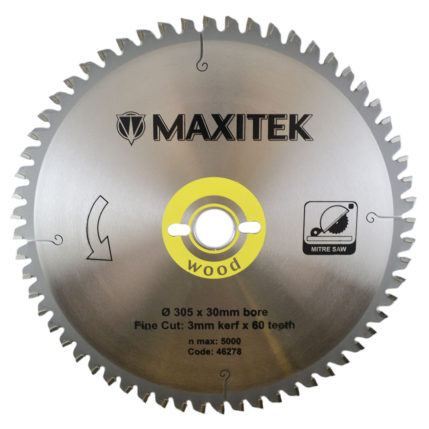 Maxitek 305mm Fine Wood Cutting Blade For Mitre Saws Protrade