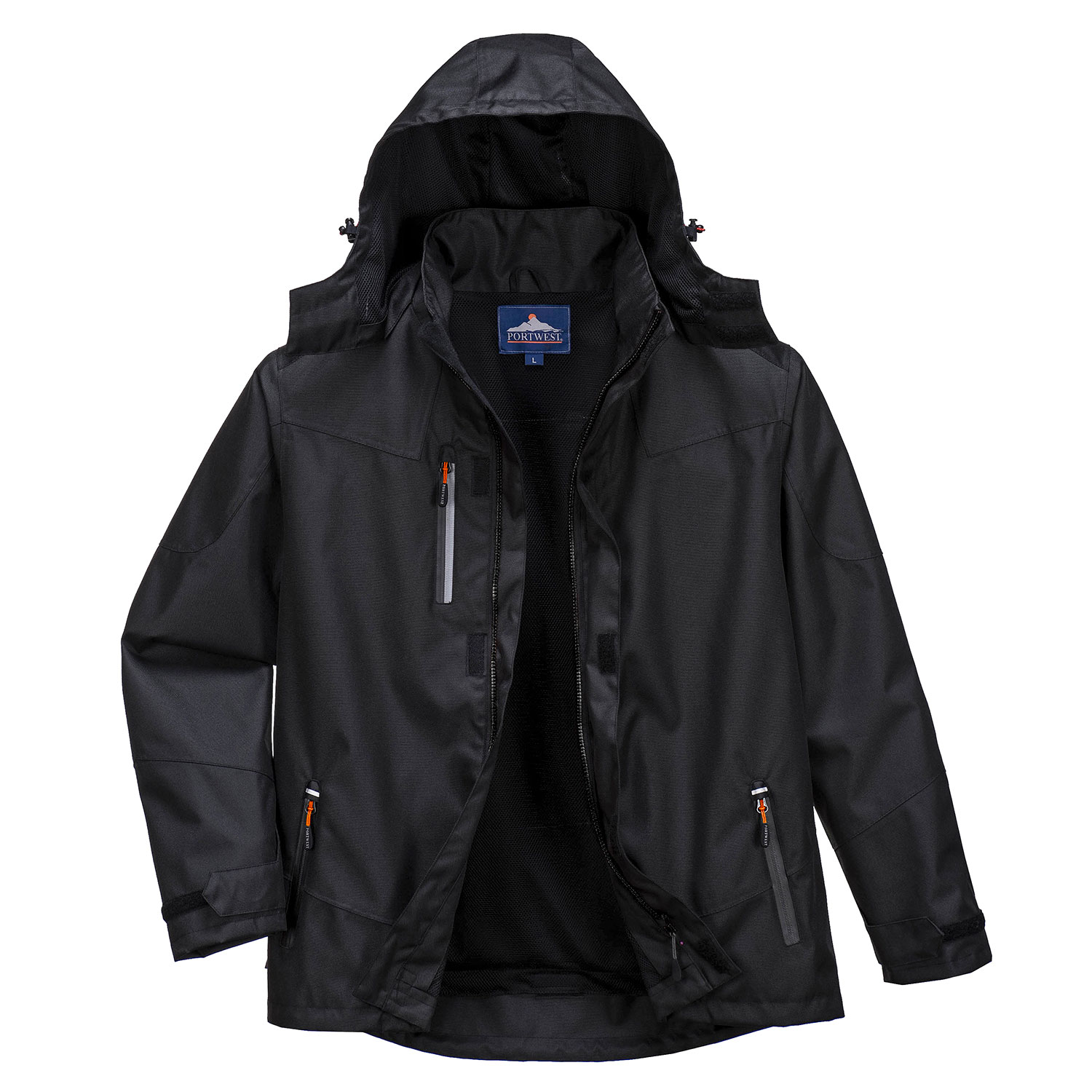 Portwest S555 Waterproof Outcoach Jacket Black Protrade